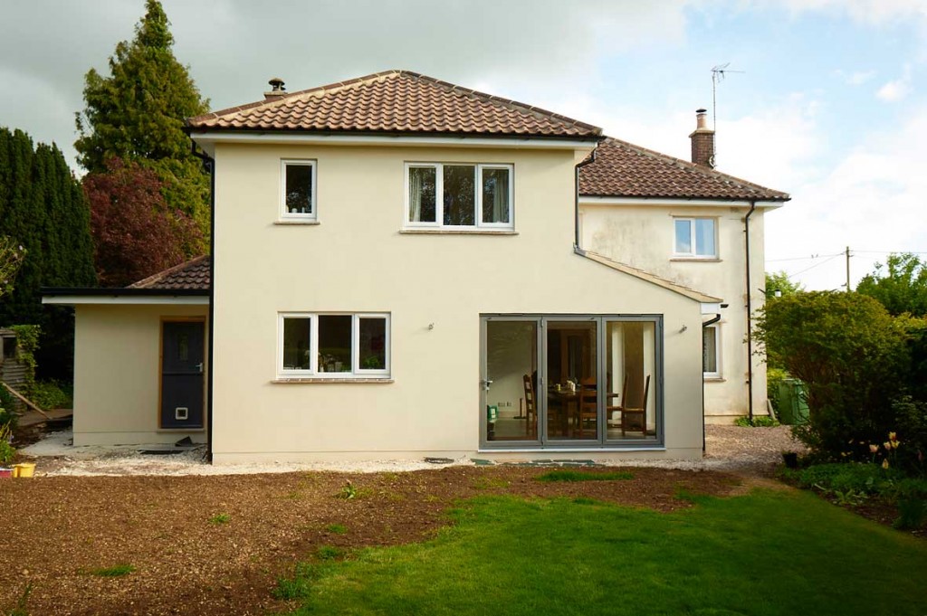 Extension in Winsley finished in K Rend silicone render in Polar White