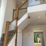 Interior staircase of timber-frame new build in Frome